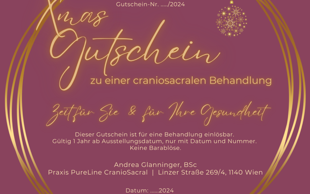 Xmas-Gutscheine für ein Wohlfühlgeschenk